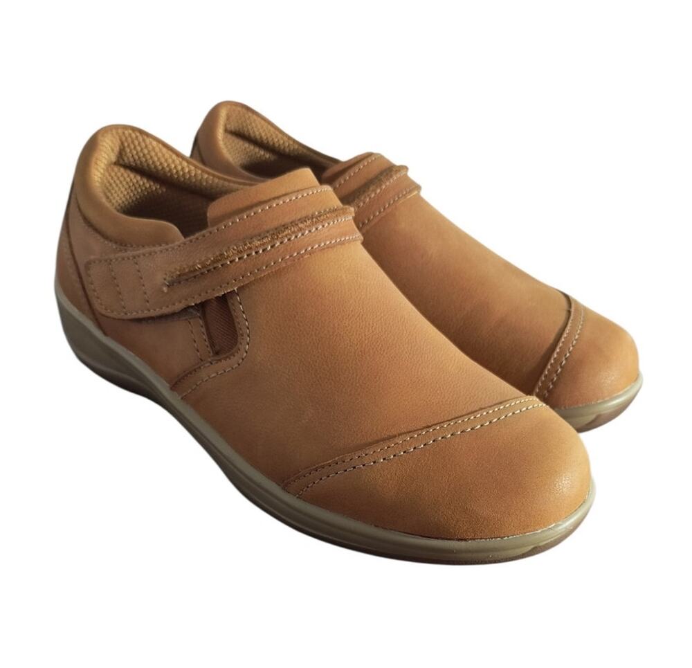 Orthofeet Solerno Leather Slip On Shoes Women's Size 8M Brown Comfort Wear